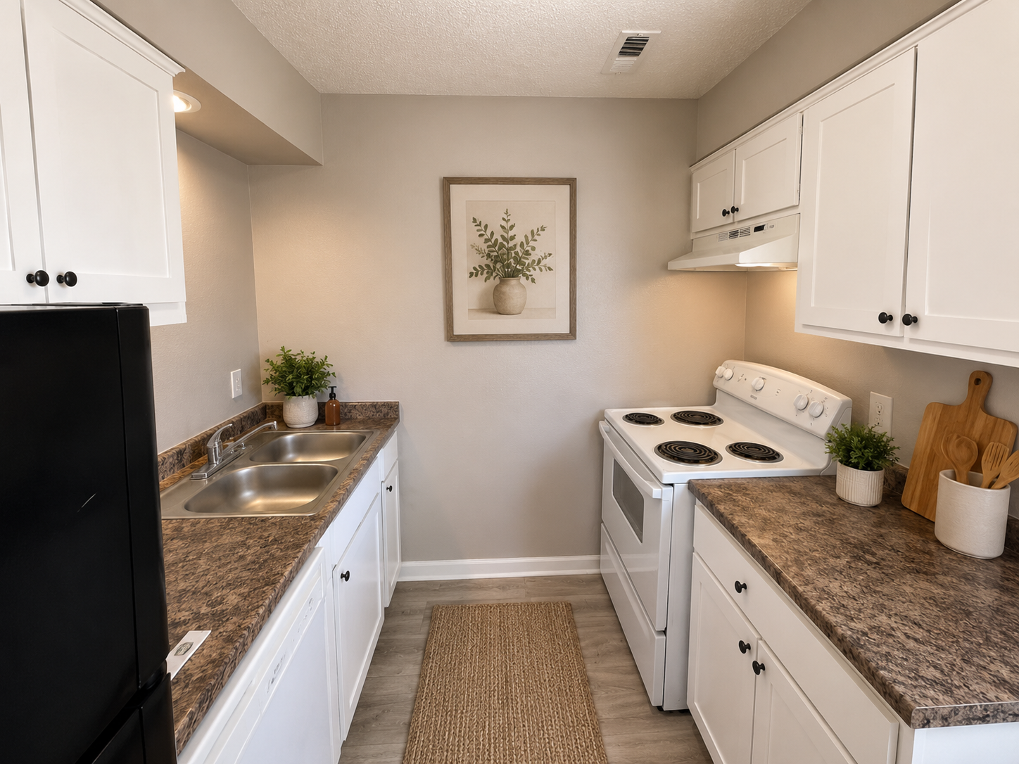 Kitchen at Melrose Apartments